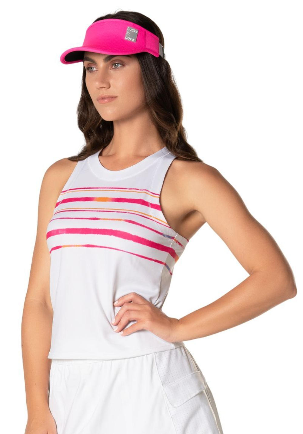 Топ теннисный Lucky in Love Shockin' Classics Shock N' Awe Tank - White