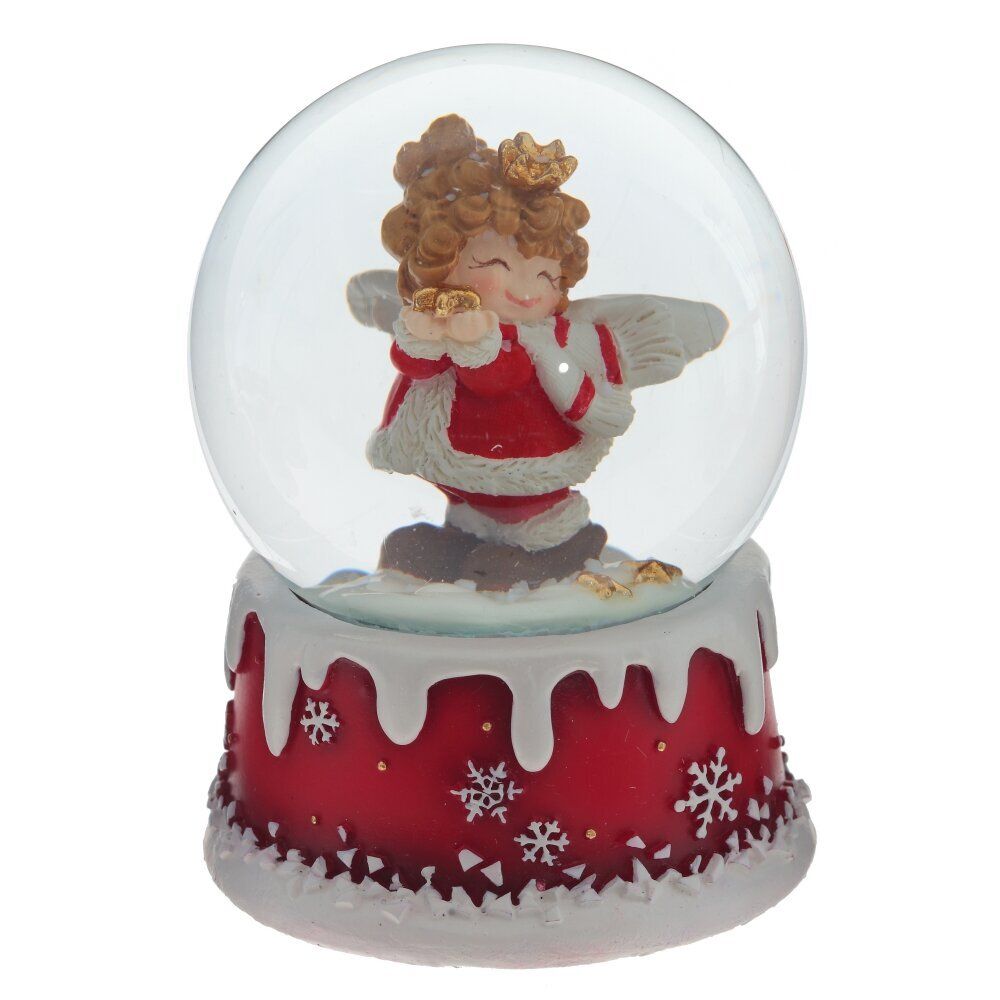 GAEM Фигурка декор в стекл шаре "Ангел", D6 см, L7 W7 H9 см, 3в.