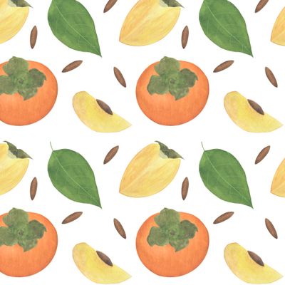 Хурма акварель