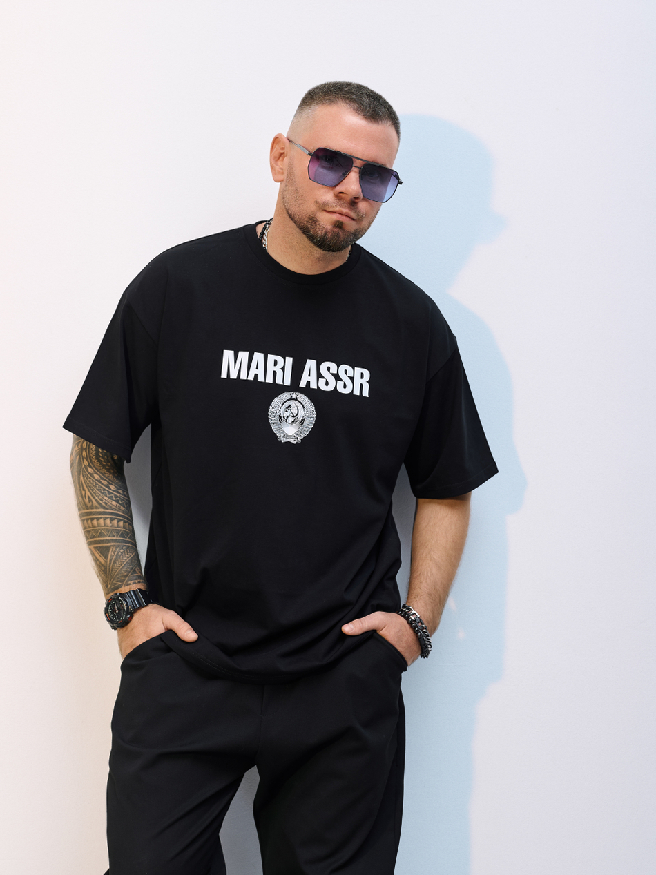 Футболка оверсайз унисекс " MARI ASSR" белый