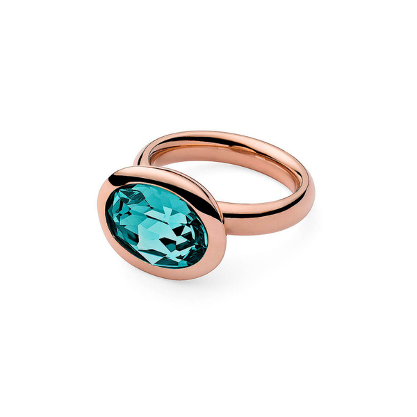 Кольцо Qudo Tivola Light Turquoise 19 мм 631787 BL/RG размер 19