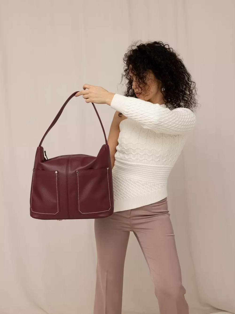 Сумка через плечо большая шоппер