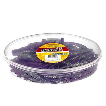 Виброхвост несъедоб. Minoga 3,75'/9.5 см Silver Sparkles & Fio 100шт. (HS-17-036-N) Helios