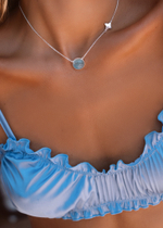 Колье «Трилистник» с аквамарином