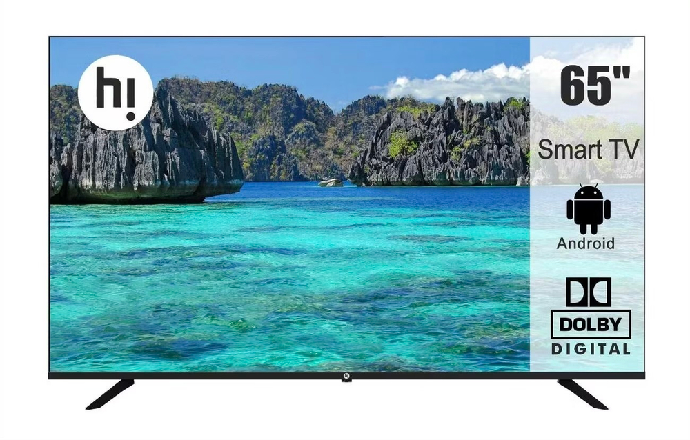 Телевизор Hi VHIX-65U239MSA, 165см, 4K Ultra HD, LED, Smart TV, OS Android 11