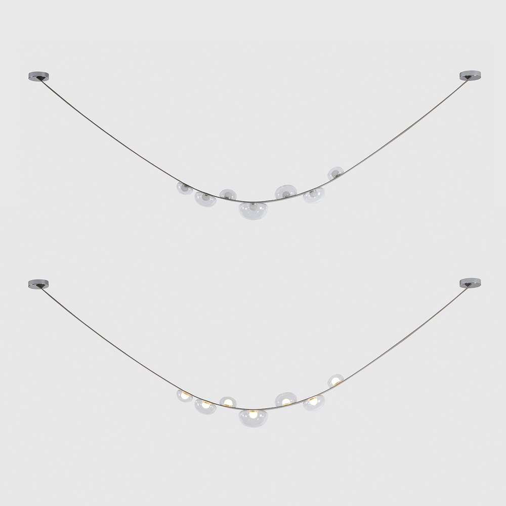 Светильник подвесной Crystal Lux BOSQUE SP7 L3000 GREY/TRANSPARENT