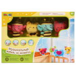 Карусель муз. Mioshi Baby "Пушистые зверята" (музык., заводн., мягк. игрушки)