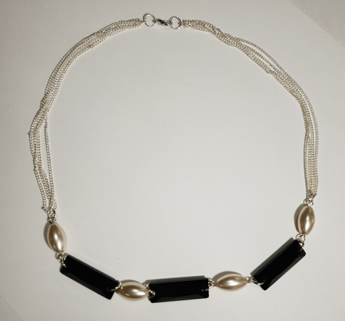 "Камелонар" колье в серебряном покрытии из коллекции "Composition" от Jenavi с замком карабин