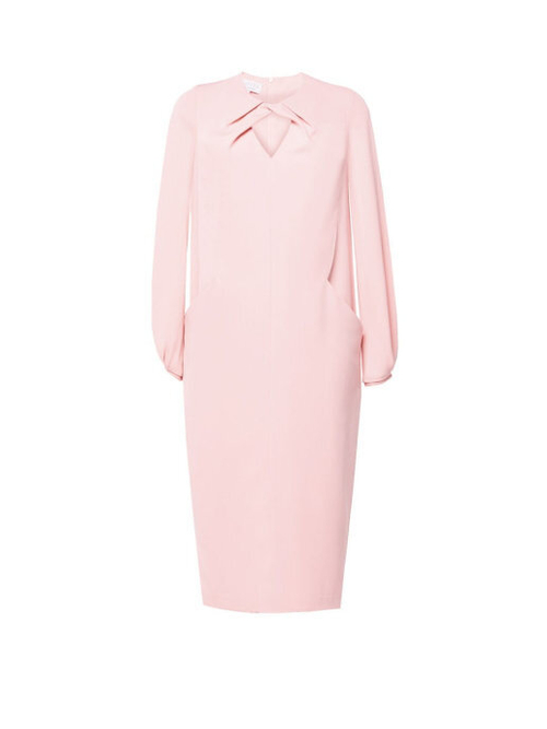 Платье с прорезными карманами розовое 10-02-19FW