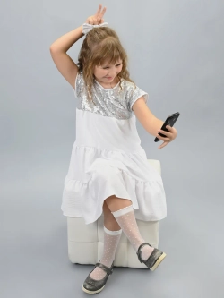 Платье нарядное для девочки с пайетками