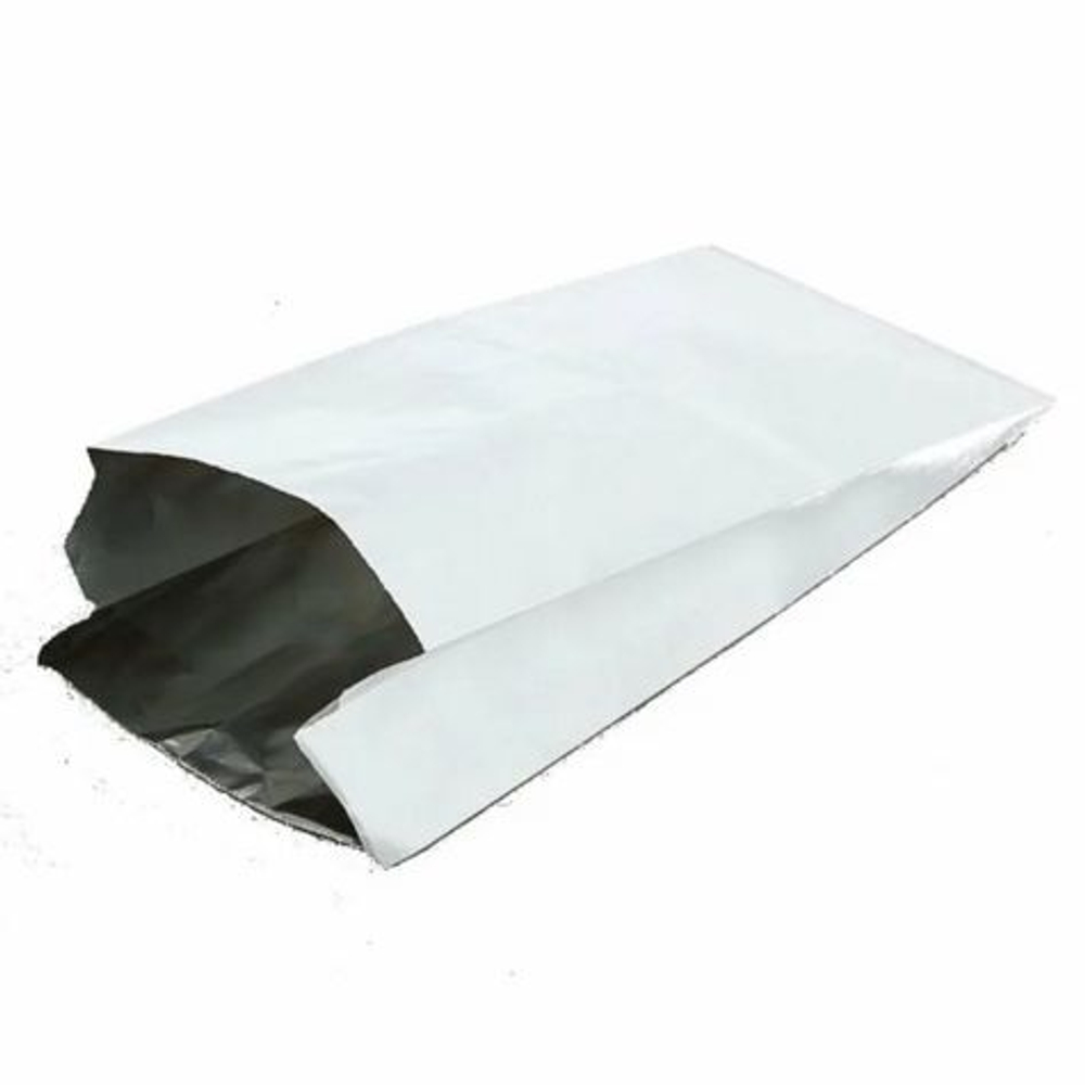 Пакеты бумажные фольгированные v-дном 20х5х33см Белые (50/1000шт)