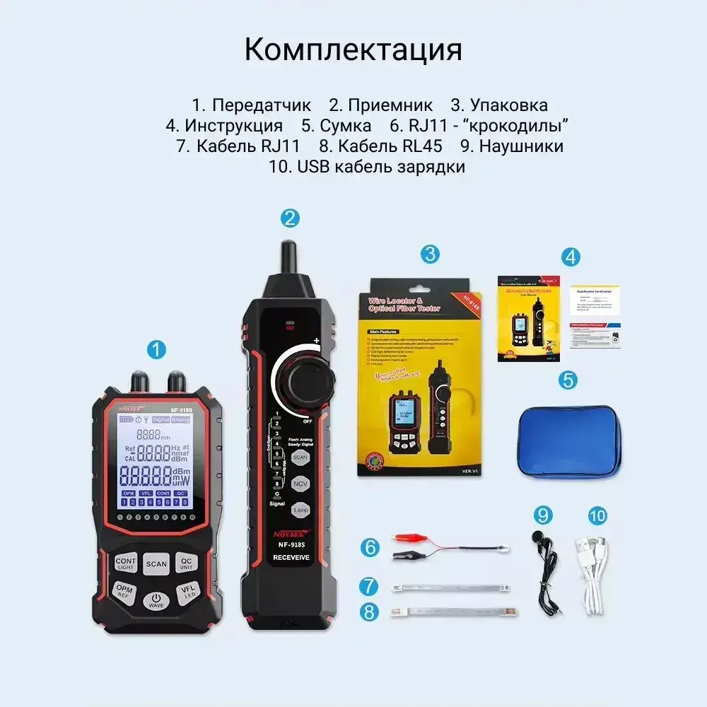 Кабельный тестер Noyafa NF-918S