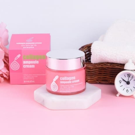 Jigott Крем для лица увлажняющий с коллагеном / Zenzia Collagen Ampoule Cream, 70 мл