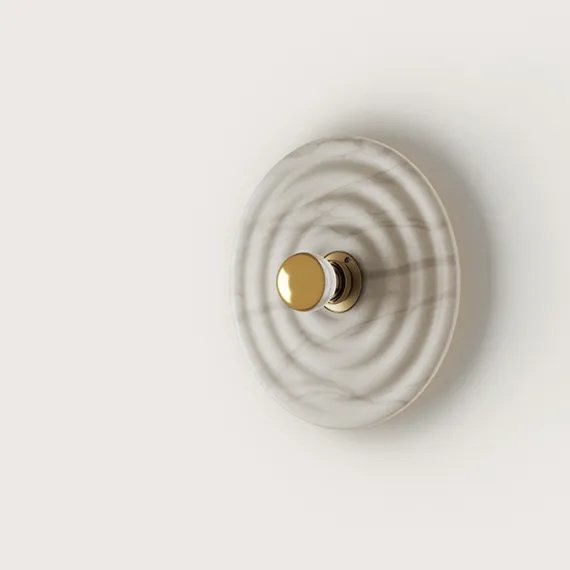 Бра Wave с золотым цоколем A1053 5 см и плафоном из алебастра 1094/30