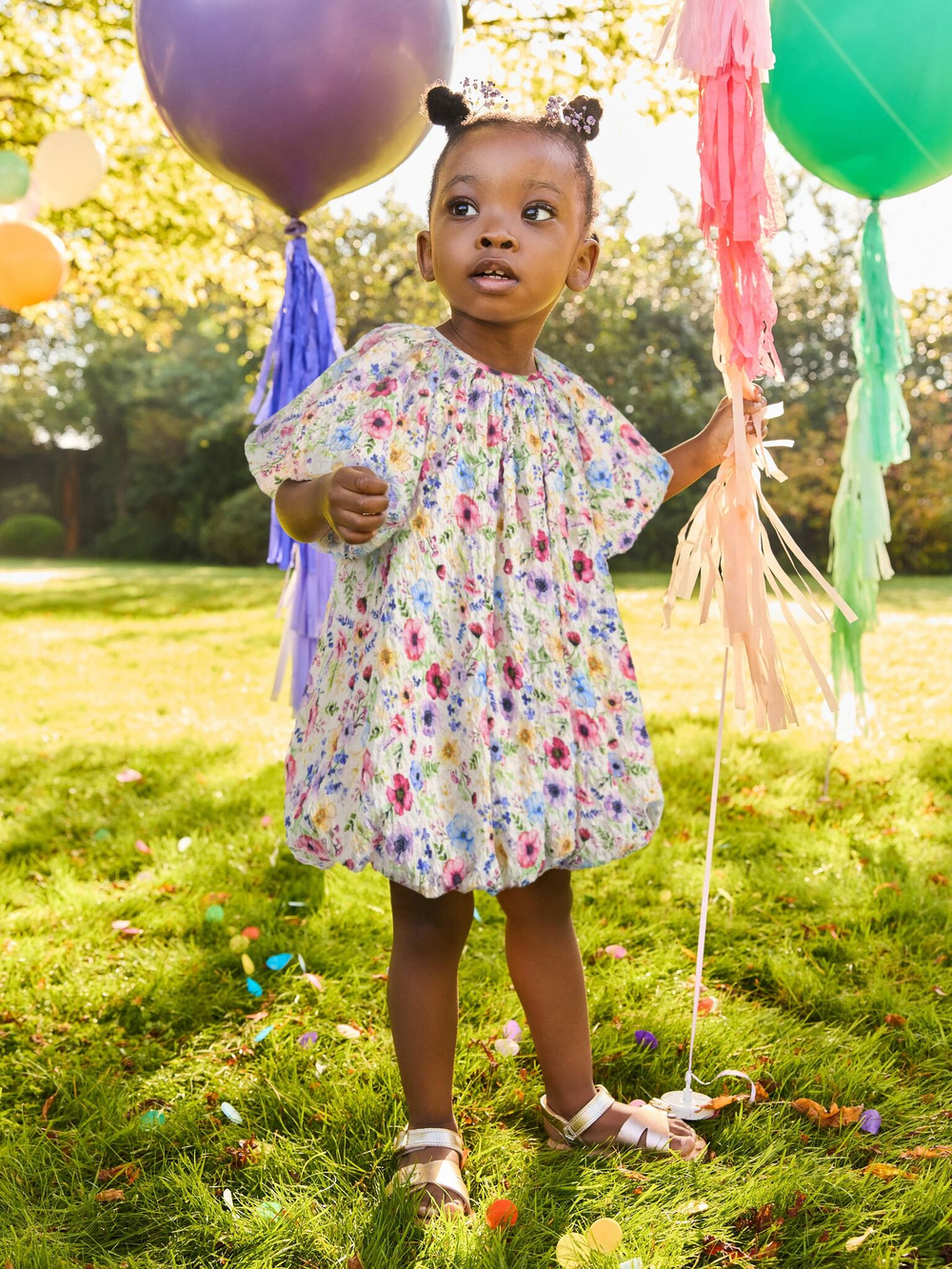 Платье для девочки Next AC9-265, Молочный, Розовый, Синий