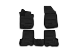 Коврики 3D в салон RENAULT Sandero/Sandero Stepway, 2014-, 4 шт. (полиуретан) Element.NLC.3D.41.32.210K