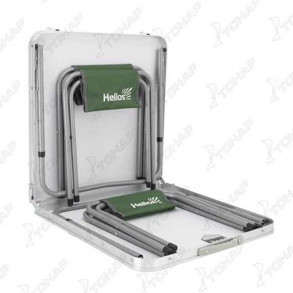 Набор мебели, стол + 4 табурета (сталь) (HS-TA-21407+HS-21124-G) Helios