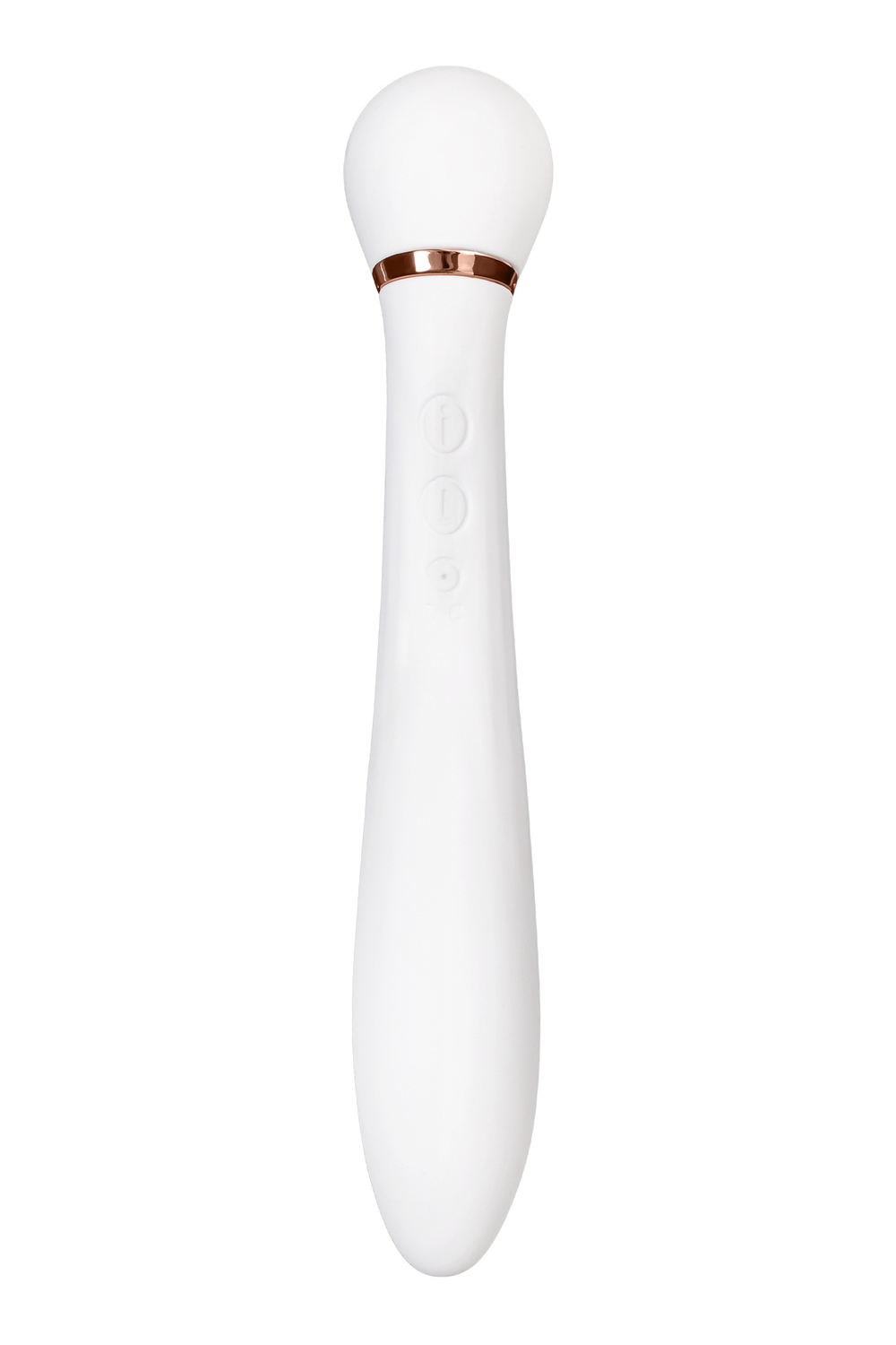 Вибратор с вакуумной стимуляцией Flovetta JASMINE, силикон, белый, 23 см