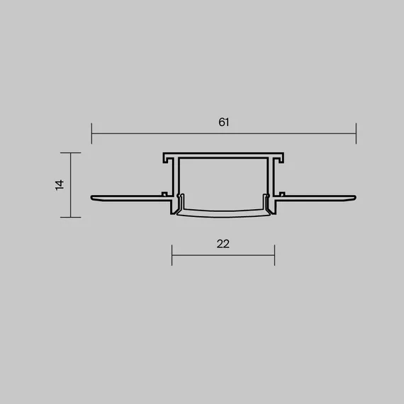 Рассеиватель для профиля 61x14 (Белый, 10 м), ALM-6114-O-DF-10M 642015 Led Strip 642015