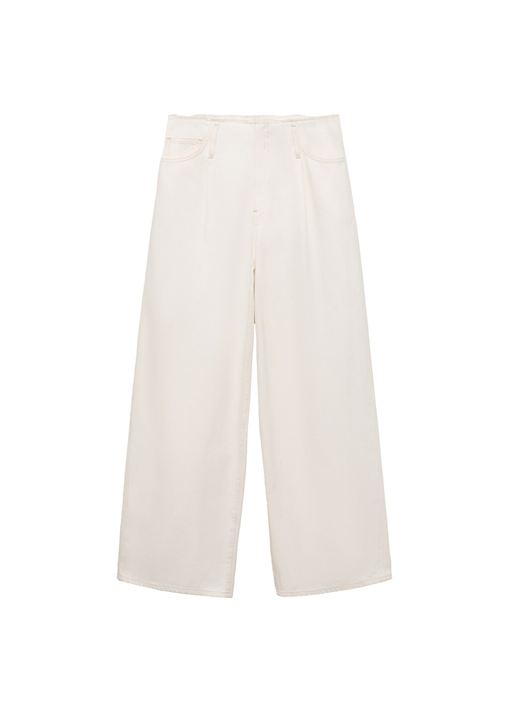 Брюки wideleg из денима с необработанным поясом