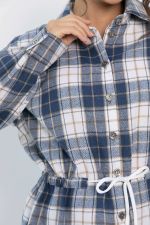 Рубашка хлопковая Джанет (сине-белая) Б14272-4М LT Collection