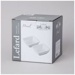 НАБОР САЛАТНИКОВ КВАДРАТНЫХ LEFARD "PEARL" 2 ШТ. 14*5,5 СМ 400 МЛ (КОР=12НАБ.)