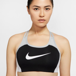 ТОП теннисный Nike Swoosh Logo Bra Pad - black/light smoke grey/white/white