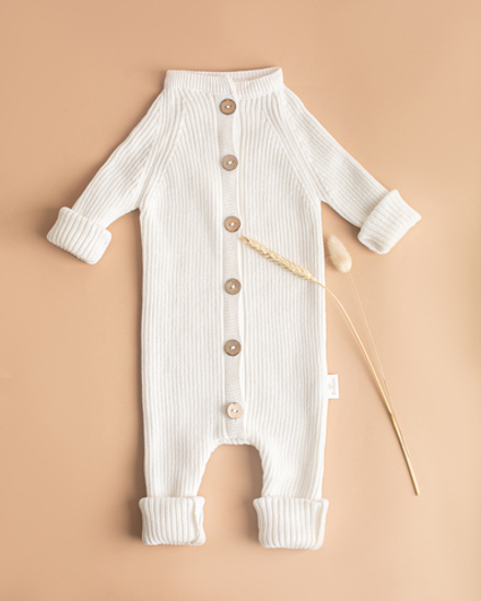 Комбинезон вязаный лапша Soft Biniboo молочный