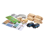 Развивающая игрушка Деревянная дорога 46 элементов, коробка C-41883