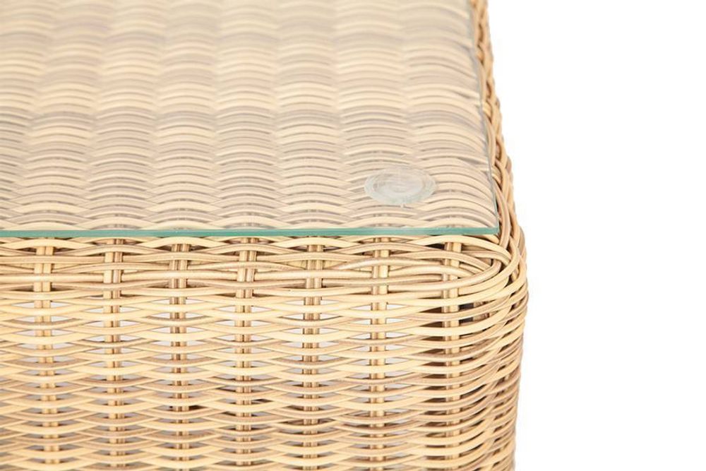 "Кон Панна" столик журнальный из искусственного ротанга, цвет соломенный