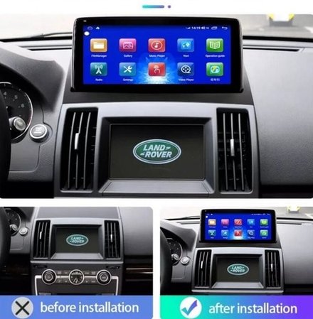Магнитола для Land Rover Freelander 2007-2014 (наверх, любая компл.) - Carmedia NH-1020 монитор 10.25", Android 10, 4Гб+64Гб, CarPlay, SIM-слот