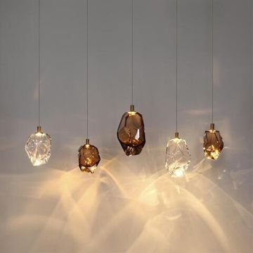 7112/4LA L-VISION ODL25 Подвесной светильник  коричневый/коньячн. стекло/металл IP20 LED 4W 300Лм 3000K 200° 220V GEMME