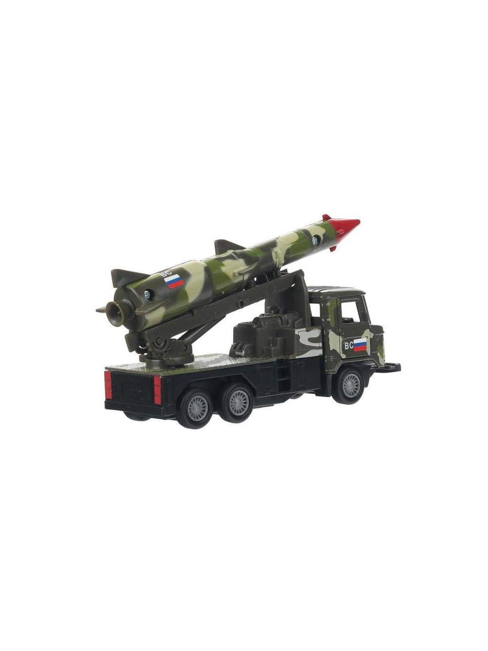 Машинка детская металлическая военная с ракетой 12 см