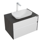 Тумба с раковиной Black&White Universe 80 см U907.800-1 white matt / lauren gold