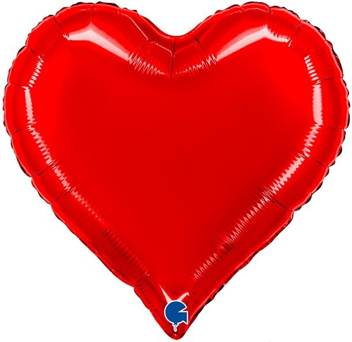 Gr (18''/46 см) Сердце, Люкс, Красный, 1 шт.