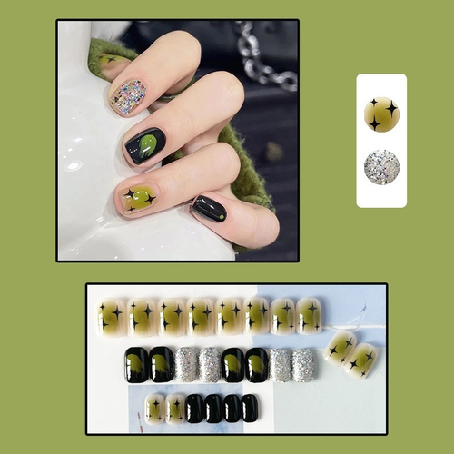 Набор накладных ногтей  "Beauty Nails", зеленые