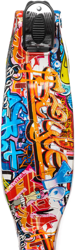 Самокат детский трехколесный Игрокат складной Dino Print Graffiti Orange black