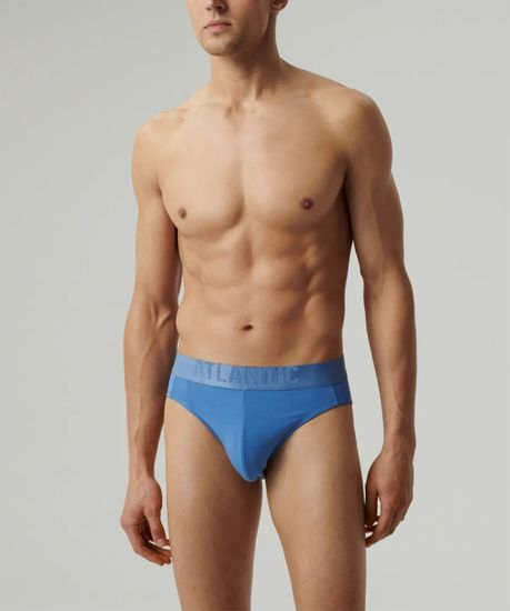 Мужские трусы (1шт) спорт Atlantic MP-1585, микромодал, голубой