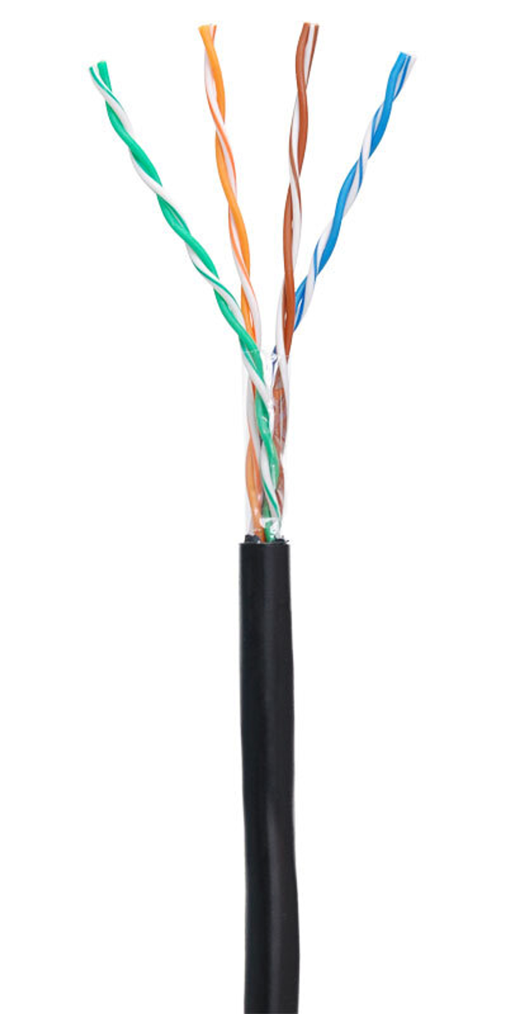 Кабель витая пара U/UTP 5e кат. 4 пары Netlan EC-UU004-5E-PE-BK-1
