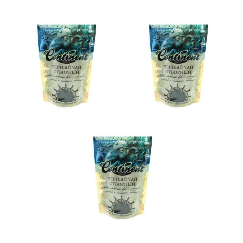 Чай черный Отборный Continent Black Dragon 80 г, 3 шт