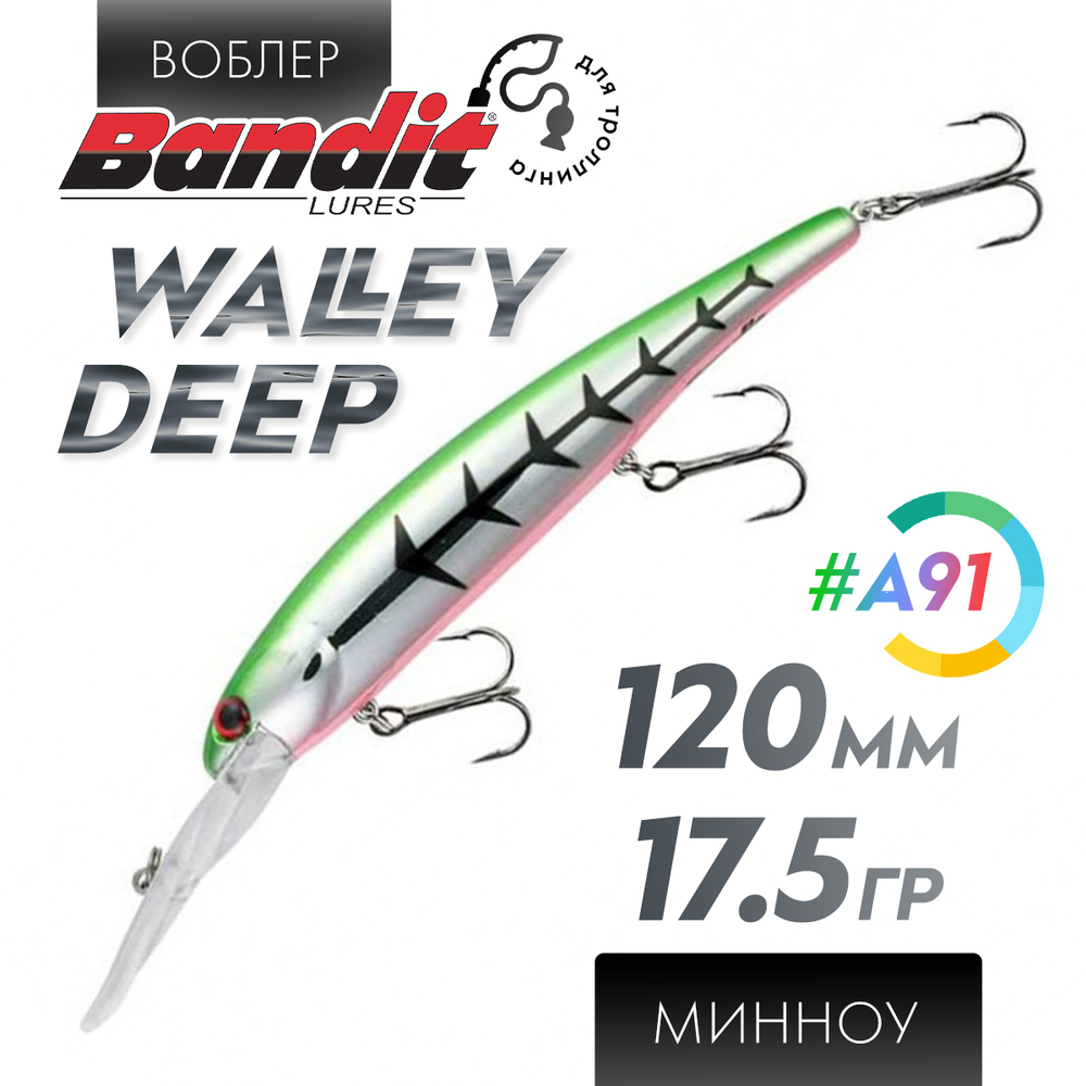 Воблер Bandit Walleye Deep (120мм, 17.5гр)