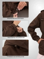 Ветровка с капюшоном удлиненная