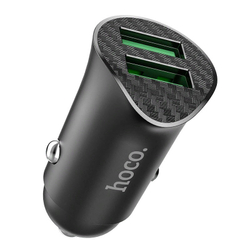 Разделитель автомобильный Hoco Z39 Farsighted dual port QC3.0 car charger (2USB: 3.6V-6.5V &amp; 3A 18W) Черный