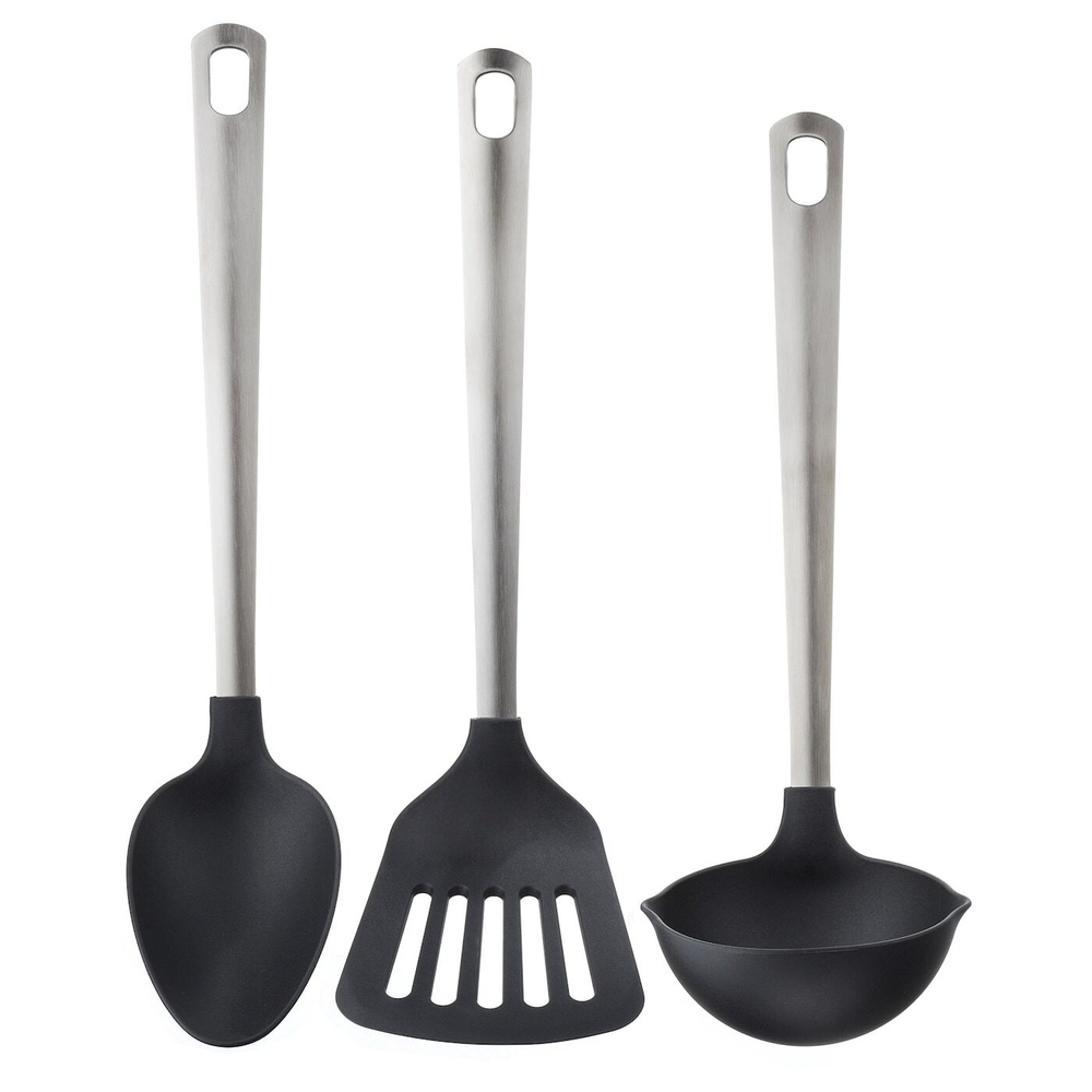 IKEA DIREKT  (ИКЕА ДИРЕКТ)  -  Кухонные принадлежности, 3 шт., черный/нержавеющая сталь