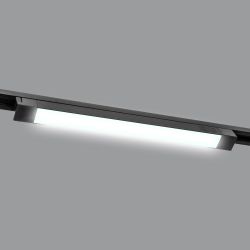 ULB-Q281 30W-4000K BLACK Светильник-прожектор светодиодный трековый. Линейный. 2500 Лм. Белый свет 4000К. Корпус черный. ТМ Volpe