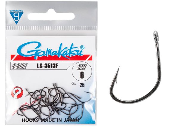 Крючки Gamakatsu LS-3513F HOOKS BLACK разм. 06 25шт.