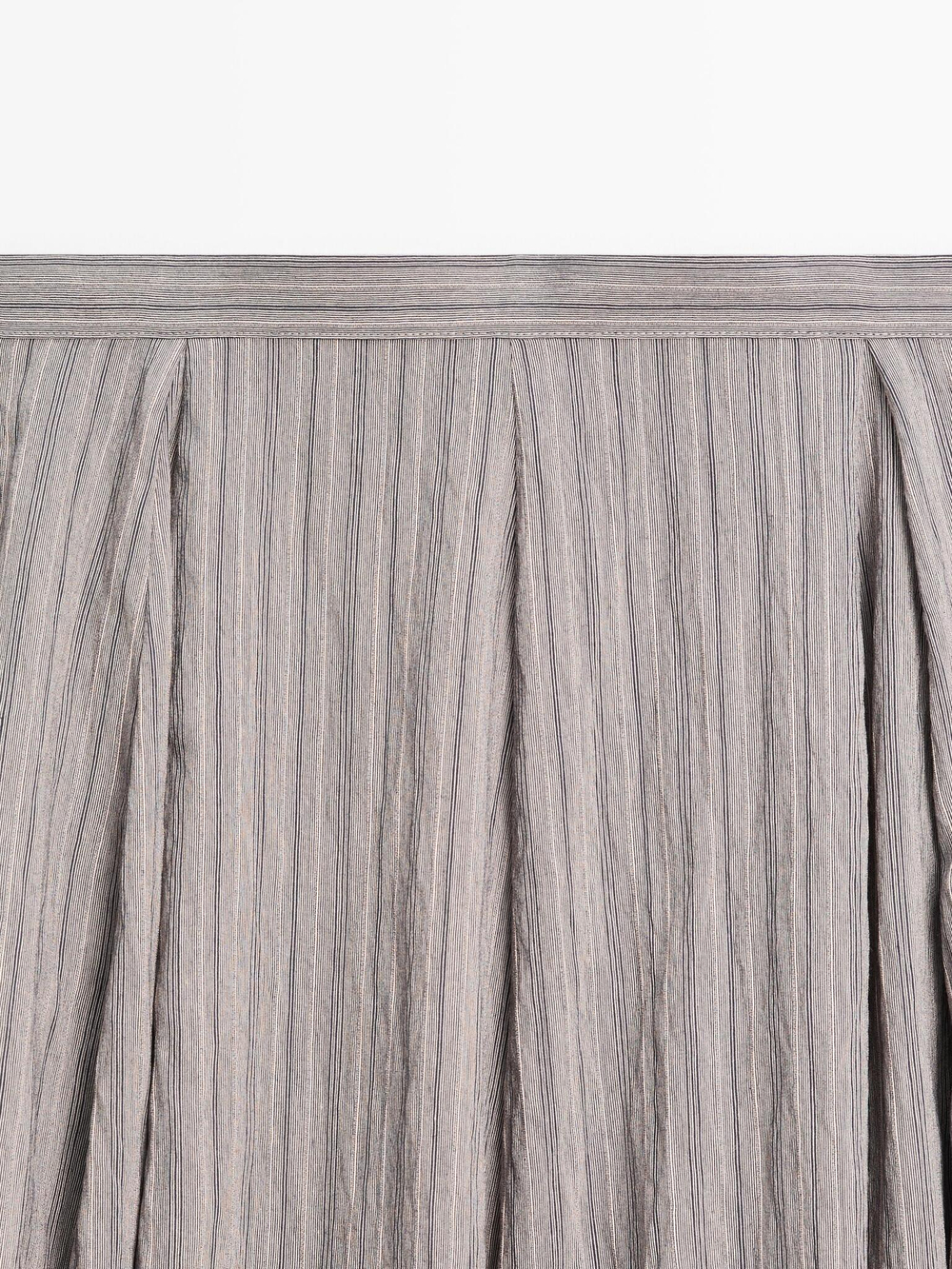 Massimo Dutti Расклешенная юбка миди в полоску, серый