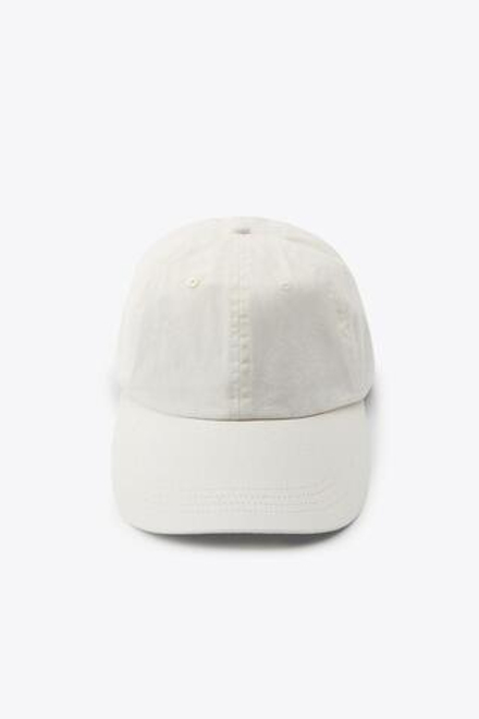 ZARA КЕПКА ИЗ ТВИЛА С ЭФФЕКТОМ ПОТЕРТОСТИ, ЭКРЮ