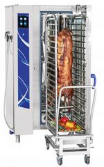 11000005228 Абат Пароконвектомат ПКА 20-1/1ПП2 (тележка на 20хGN-1/1 в комплекте, парогенератор, 120 установленных + память на 360 доп. программ приготовления, автоматическая мойка, вся нерж, без г/емкостей, 3х-канальный щуп, ЖК экран, сенсорное управление, USB-порт)