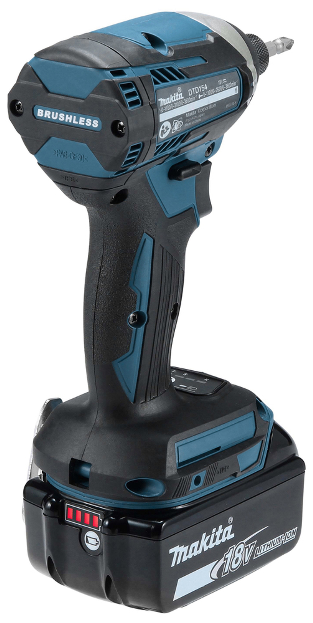 Аккумуляторный ударный шуруповерт LXT® DTD154RFE 18В 1/4\" 175 Нм 0 – 3 600 об/мин